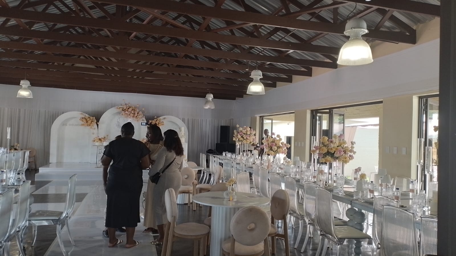 Prepared event setting at Mogale Royal Gardens